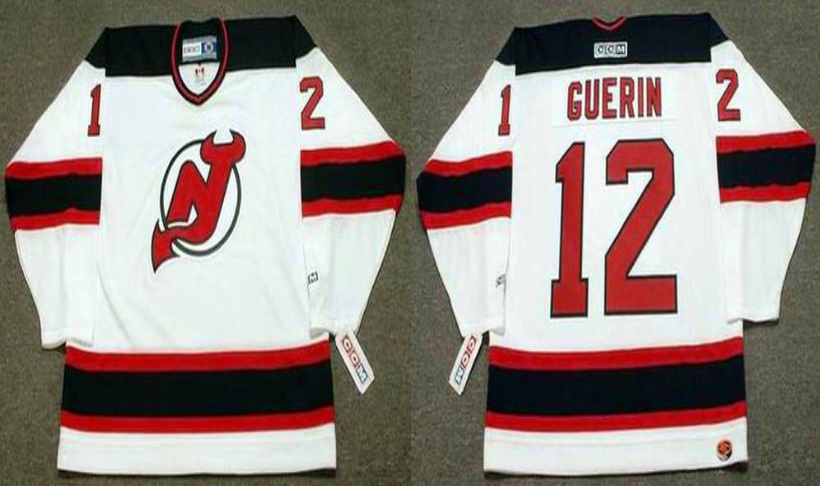 2019 Men New Jersey Devils #12 Guerin white CCM NHL jerseys
